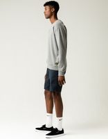 RSQ Mid Length Washed Navy Chino Shorts