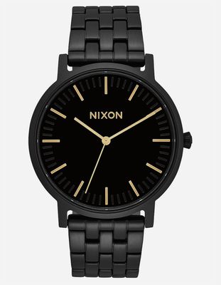 NIXON Porter Black & Gold Watch