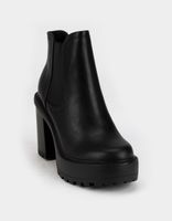 SODA Platform Black Chelsea Boots