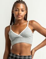 DESTINED Surplice Heather Gray Cami