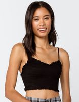 IVY & MAIN Solid Smock Black Crop Cami