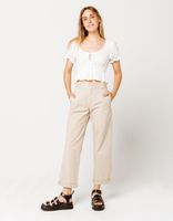 DICKIES Roll Hem Crop Wide Leg Pants