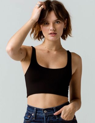 FULL TILT Lettuce Edge Seamless Bralette