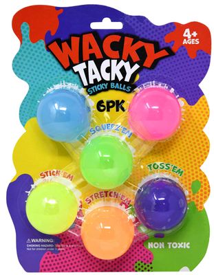 WACKY TACKY 6 Pack Balls