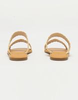 BAMBOO 2 Strap Raffia Sandals