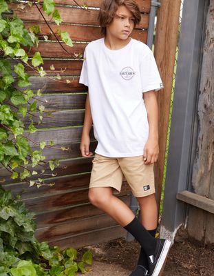 LIRA Twill Elastic Waist Boys Khaki Shorts