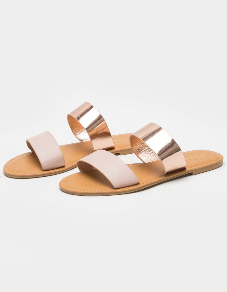 BAMBOO Double Strap Rose Sandals