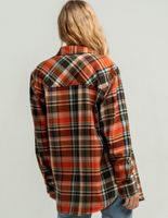 RSQ Orange & Green Oversize Flannel Shirt