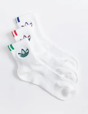 ADIDAS Original Courtside 3 Pack Quarter Socks