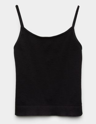 FULL TILT Ribbed Seamless Girls Black Cami