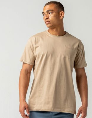 RSQ Solid Oatmeal Pocket Tee