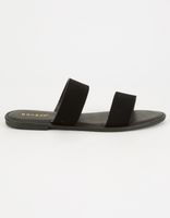 BAMBOO Double Strap Black Sandals