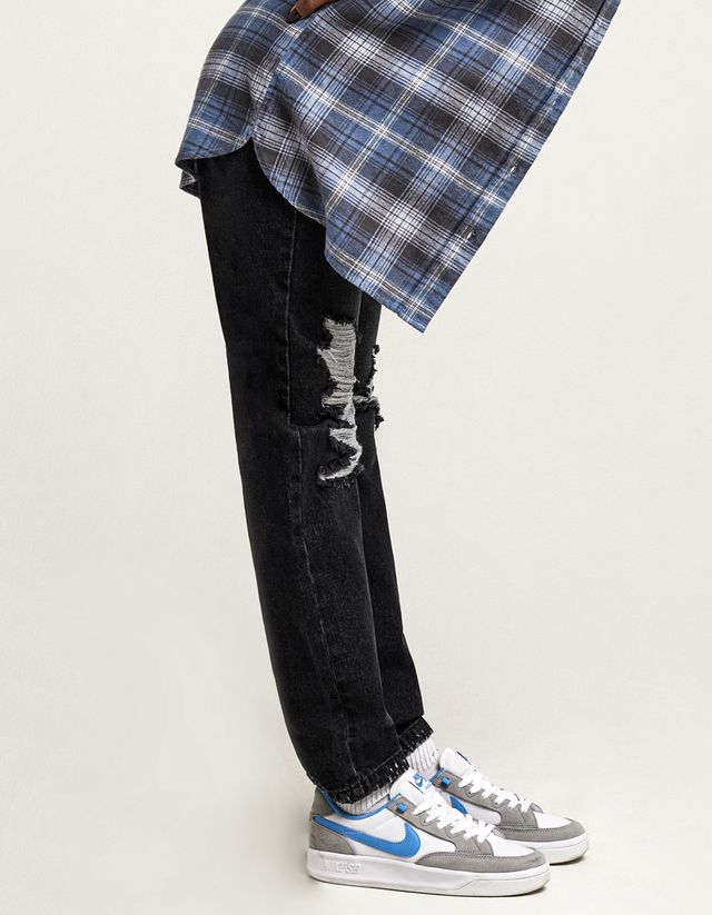 Reese Criss Cross Waist 90s Skinny Jeans