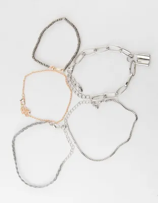 FULL TILT 5 Pack Lock & Chain Bracelet