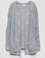 FULL CIRCLE TRENDS Pointelle Girls Heather Gray Cardigan