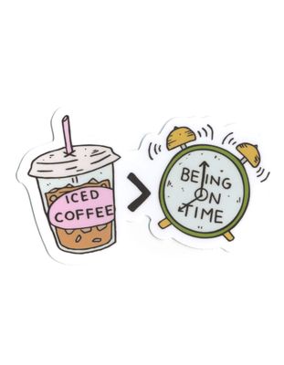 BIG MOODS Iced Coffee Sticker