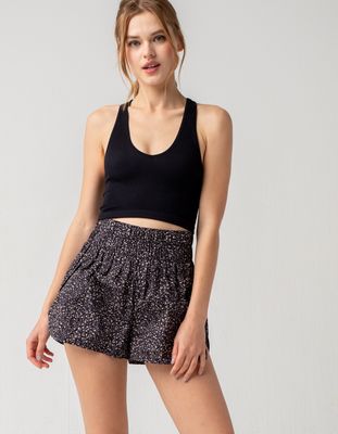 FREE PEOPLE FP Movement The Way Home Leopard Shorts