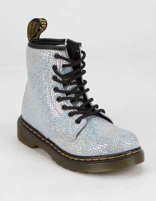 DR. MARTENS 1460 Metallic Girls Suede Lace Up Boots