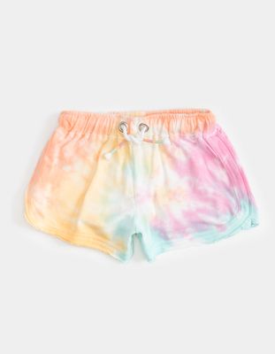 VINTAGE HAVANA French Terry Girls Multi Tie Dye Shorts