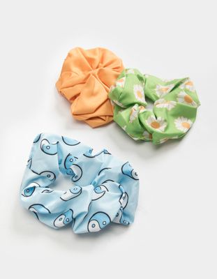 FULL TILT 3 Pack Daisy Yin & Yang Scrunchies