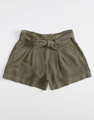 RSQ Belted Pleat Girls Shorts