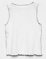 FULL TILT Seam Detail Girls White Tank