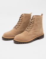 OASIS SOCIETY Tan Lace Up Combat Boots