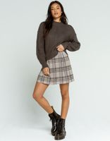 WEST OF MELROSE Get With Knit Charcoal Chunky Sweater