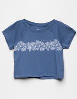 ROXY Floral Stripe Girls Tee