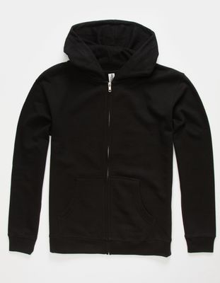 INDEPENDENT TRADING COMPANY Boys Solid Black Zip Hoodie