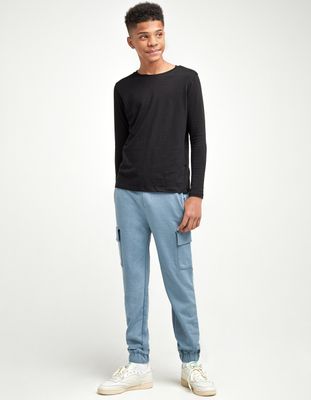 RSQ Boys Slate Blue Cargo Fleece Joggers