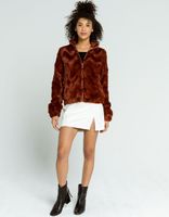 WEST OF MELROSE Fur Sure Chevron Jacket