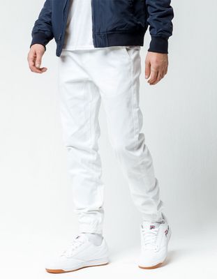 CHARLES AND A HALF Soft White Twill Jogger Pants
