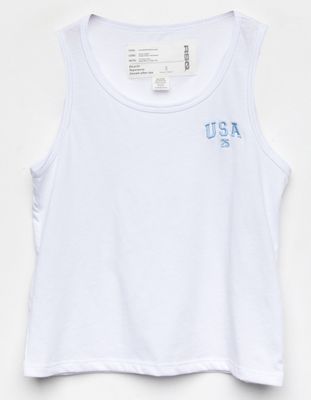 RSQ Embroidered USA Girls Tank