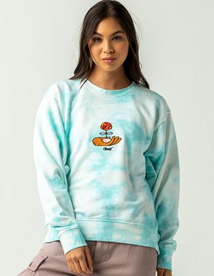 OBEY Warden Tie Dye Crew Sweatshirt