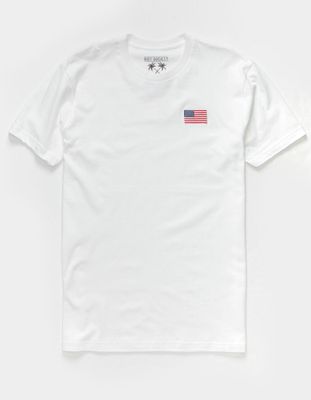 RIOT SOCIETY Flag Embroidered White T-Shirt