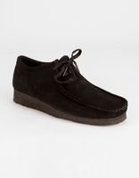 CLARKS Wallabee Black Suede Shoes