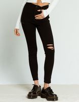 RSQ Super High Rise Black Ripped Jeggings