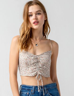 SKY AND SPARROW Cinch Front Ditsy Cami