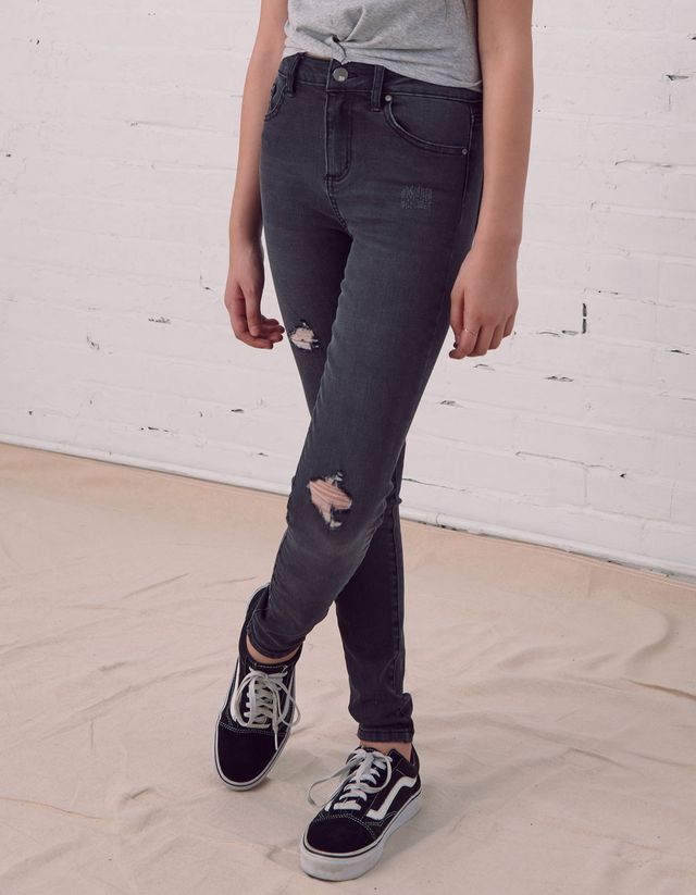 Francesca's Kyra Ripped Flare Jeans