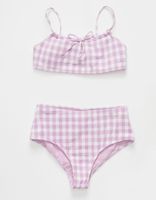 FULL TILT Gingham Tie Front Girls Bikini Set