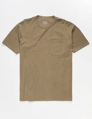 RSQ Solid Tobacco Pocket Tee