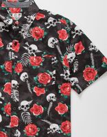 W.E.I. Rose N Bones Button Up Shirt