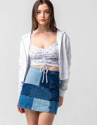 BDG Urban Outfitters Patchwork Pelmet Denim Skirt