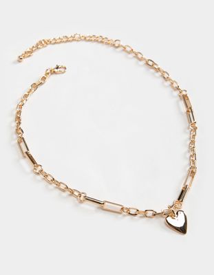 FULL TILT Rectangle Chain Heart Necklace
