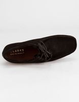 CLARKS Wallabee Black Suede Shoes