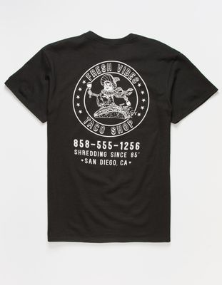 FRESH VIBES Taco Shop Black T-Shirt