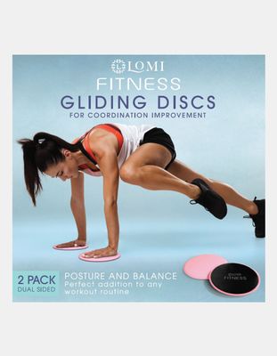 LOMI Fitness 2 Pack Pink Gliding Discs