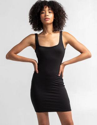FULL TILT Black Solid Bodycon Dress