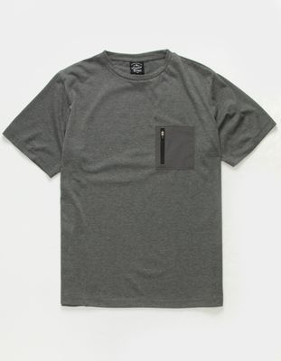 ORIGINAL DELUXE Heather Gray Nylon Pocket T-Shirt